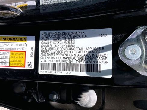 Used 2024 Honda Accord EX image 33