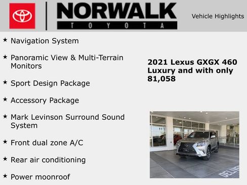 Used 2021 Lexus GX 460 Luxury w/ Sport Design Package AWD/4WD image 10