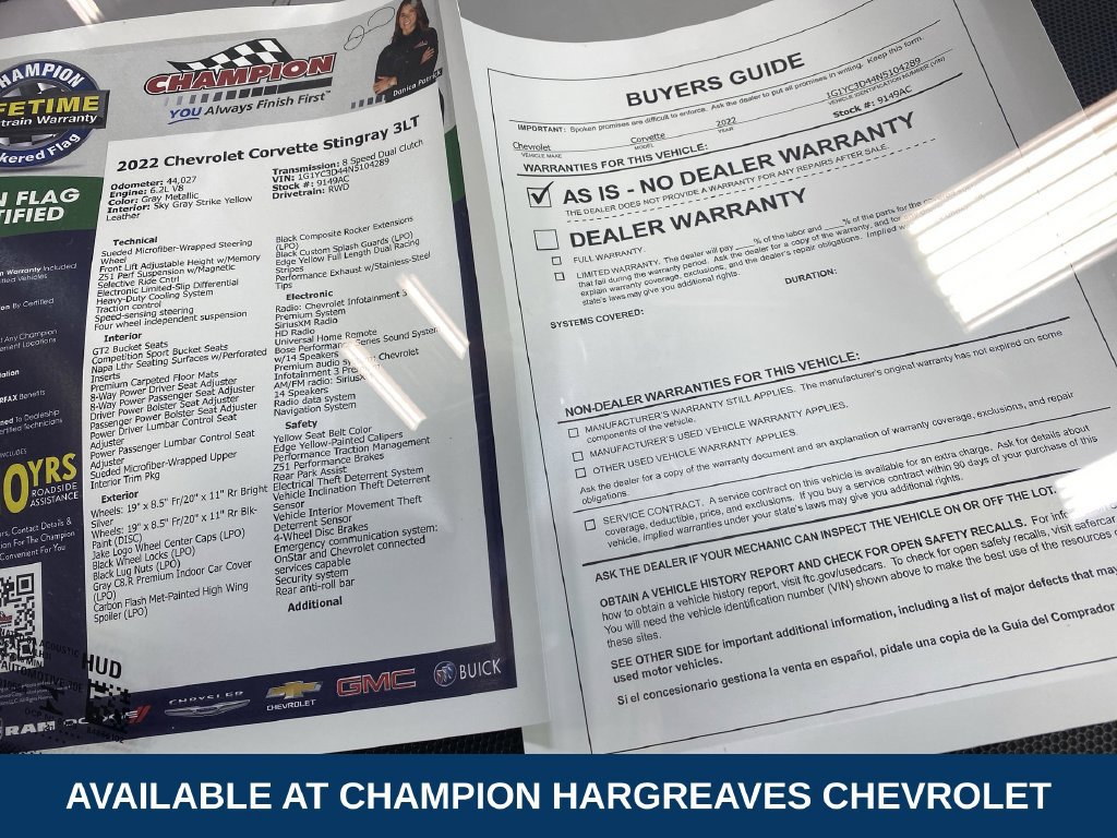 Used 2022 Chevrolet Corvette Stingray Premium Conv RWD image 43