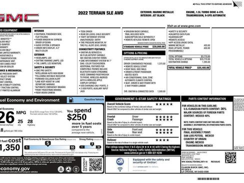 Used 2022 GMC Terrain SLE w/ Driver Convenience Package AWD/4WD image 2