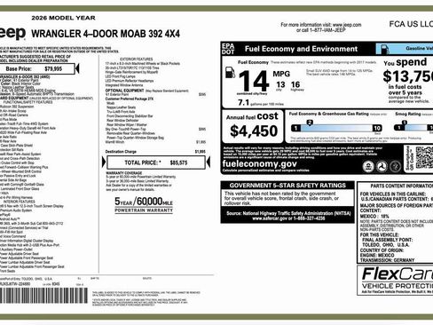 New 2026 Jeep Wrangler Unlimited Rubicon 392 image 2