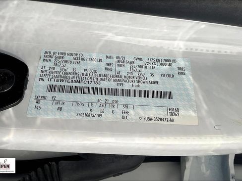 Used 2021 Ford F150 Tremor w/ Equipment Group 402A High AWD/4WD image 34