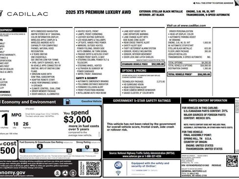 Certified 2025 Cadillac XT5 Premium Luxury w/ Technology Package image 1