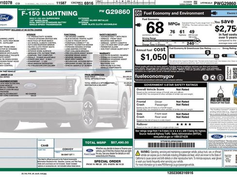 Used 2023 Ford F150 Lightning XLT AWD/4WD image 4