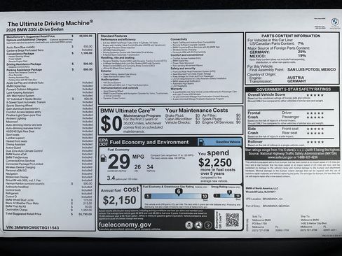 New 2026 BMW 330i xDrive Sedan w/ Convenience Package image 37