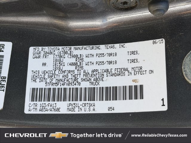 Used 2015 Toyota Tundra SR w/ Tow Package RWD image 31