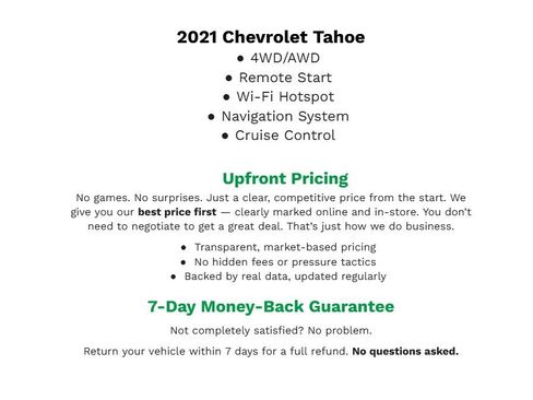 Used 2021 Chevrolet Tahoe LT w/ LT Signature Package AWD/4WD image 2