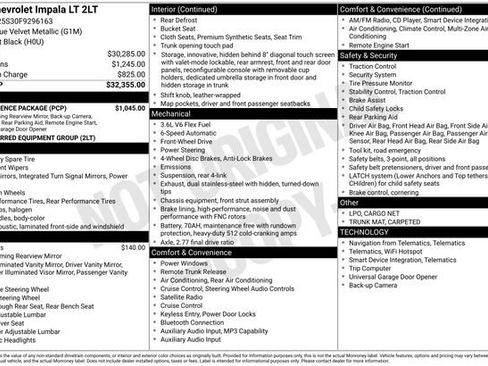 Used 2015 Chevrolet Impala LT w/ Convenience Package FWD image 6