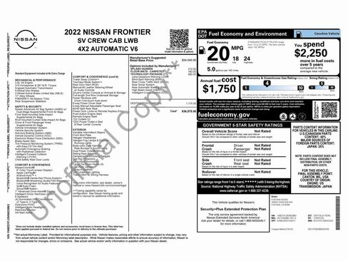 Used 2022 Nissan Frontier SV w/ Technology Package image 50