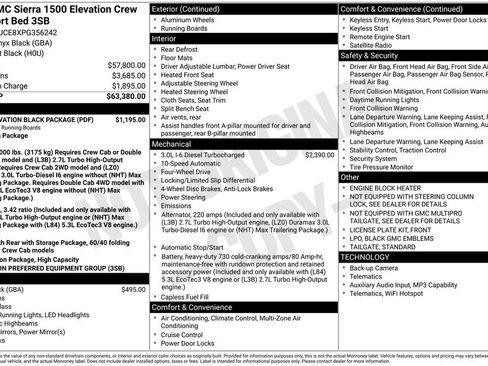 Used 2023 GMC Sierra 1500 Elevation w/ LPO, Elevation Black Package AWD/4WD image 9