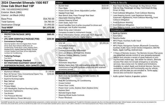 Certified 2024 Chevrolet Silverado 1500 RST w/ Protection Package AWD/4WD image 37