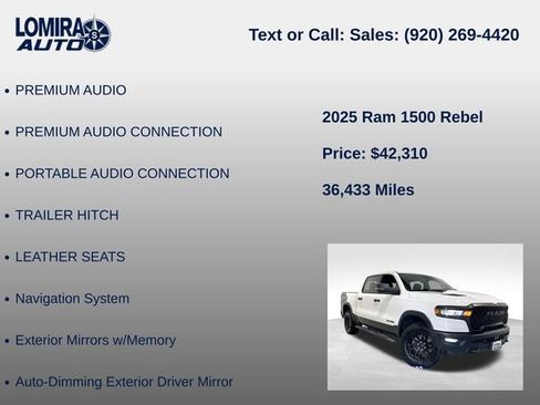 Used 2025 RAM 1500 Rebel AWD/4WD image 33