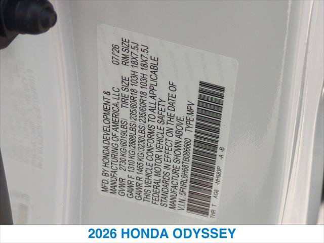 New 2026 Honda Odyssey EX-L image 26
