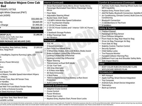 New 2026 Jeep Gladiator Mojave w/ Safety Group image 3
