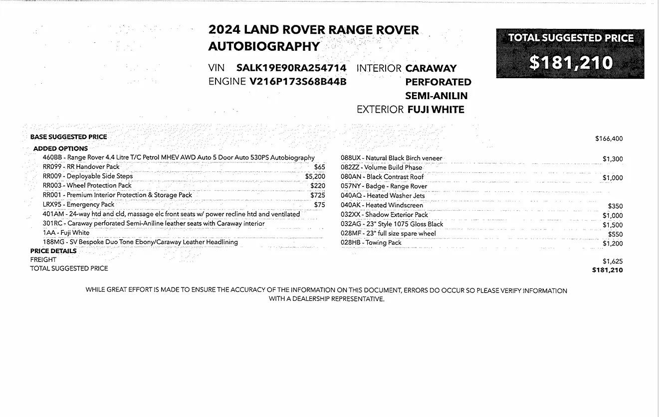 Used 2024 Land Rover Range Rover Autobiography AWD/4WD image 10