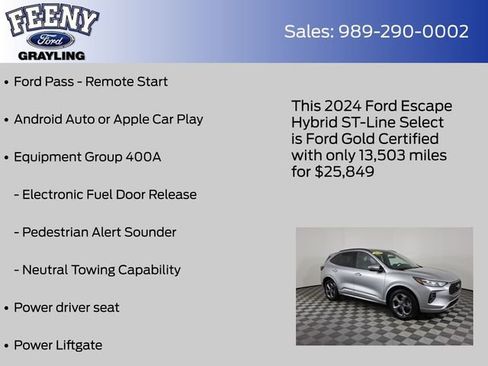 Certified 2024 Ford Escape ST-Line Select image 9