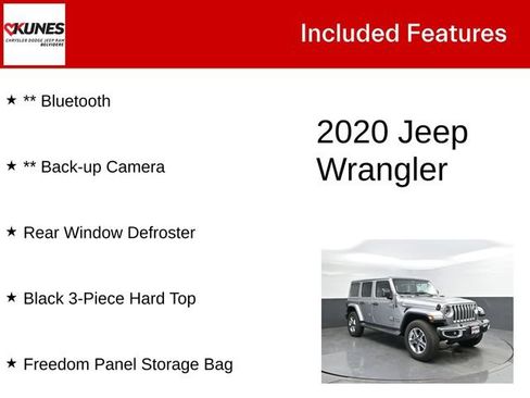 Used 2020 Jeep Wrangler Unlimited Sahara AWD/4WD image 3