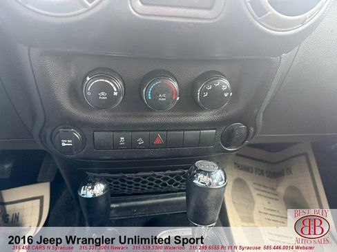 Used 2016 Jeep Wrangler Unlimited Sport w/ Connectivity Group image 15