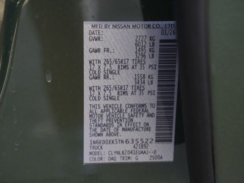 New 2026 Nissan Frontier SV image 25