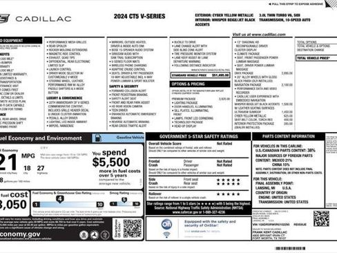 Used 2024 Cadillac CT5 V w/ Premium Package image 4