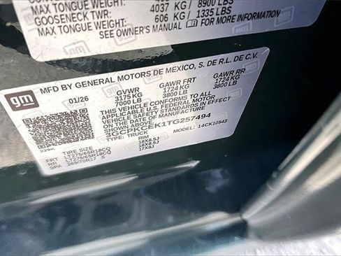 New 2026 Chevrolet Silverado 1500 Custom Trail Boss w/ Dark Appearance Package image 13