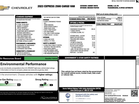 Used 2023 Chevrolet Express 2500 w/ Driver Convenience Package RWD image 5
