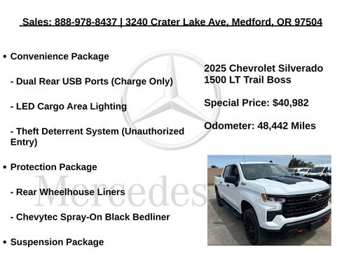 Used 2025 Chevrolet Silverado 1500 LT Trail Boss w/ Protection Package AWD/4WD image 33