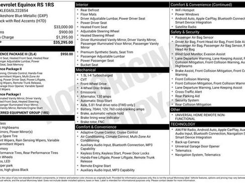 Used 2025 Chevrolet Equinox RS w/ Convenience Package III FWD image 5