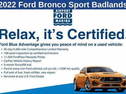 Certified 2022 Ford Bronco Sport Badlands w/ Premium Package