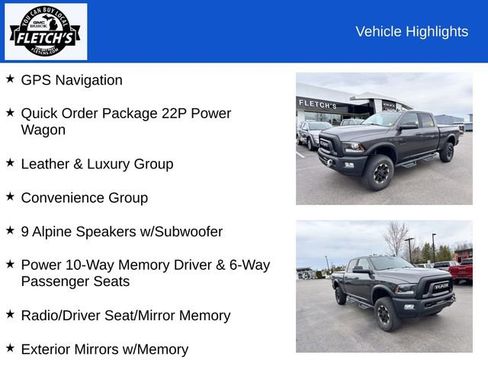 Used 2018 RAM 2500 Power Wagon w/ Leather & Luxury Group AWD/4WD image 2