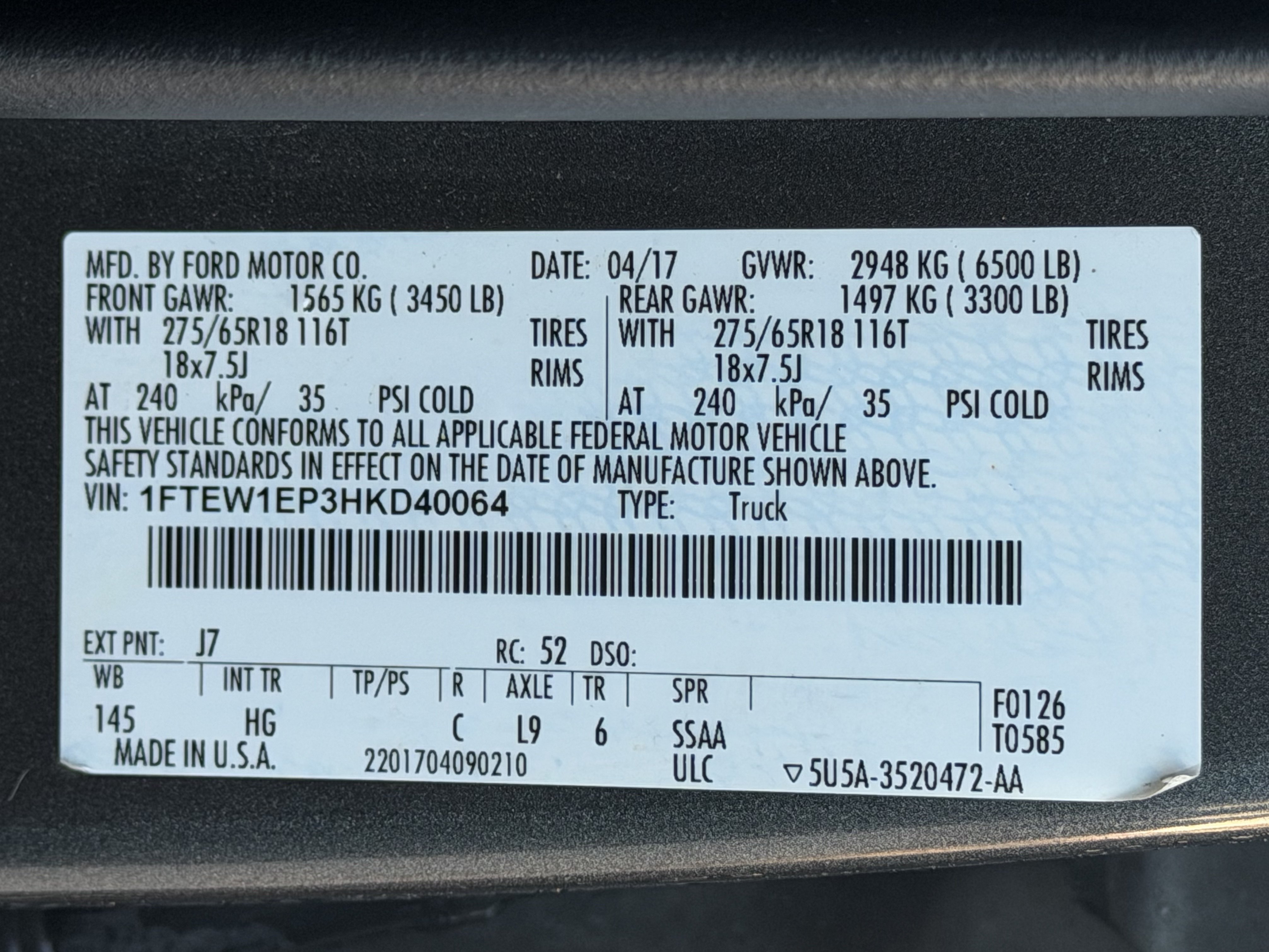 Used 2017 Ford F150 Lariat AWD/4WD image 13