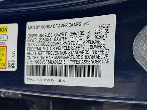 Used 2020 Honda Accord EX-L image 12