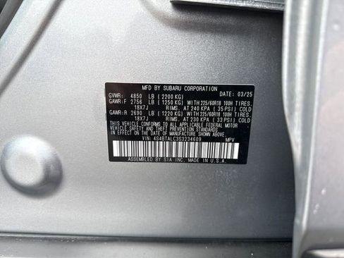 Certified 2025 Subaru Outback Onyx Edition image 18