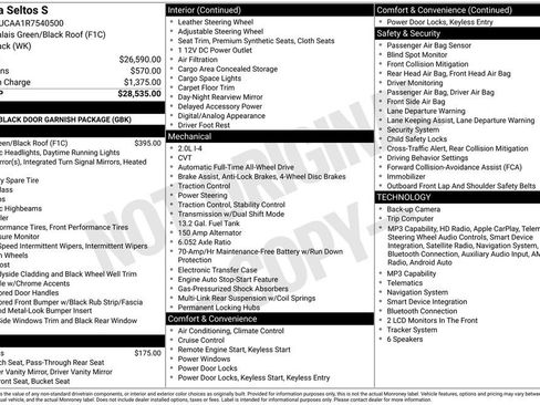 Certified 2024 Kia Seltos S AWD/4WD image 34