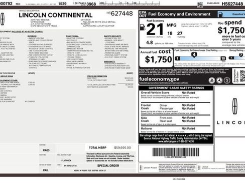 Used 2017 Lincoln Continental Reserve w/ Technology Package image 15