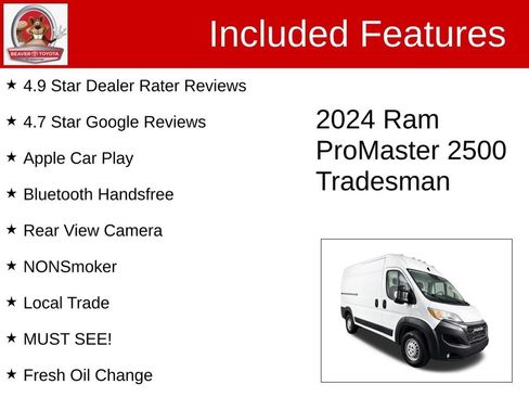 Used 2024 RAM ProMaster 2500 w/ Convenience Group FWD image 4