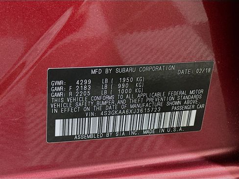 Used 2018 Subaru Impreza 2.0i image 12