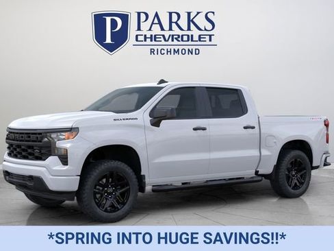 New 2026 Chevrolet Silverado 1500 Custom w/ Turbomax Blackout Package AWD/4WD image 2