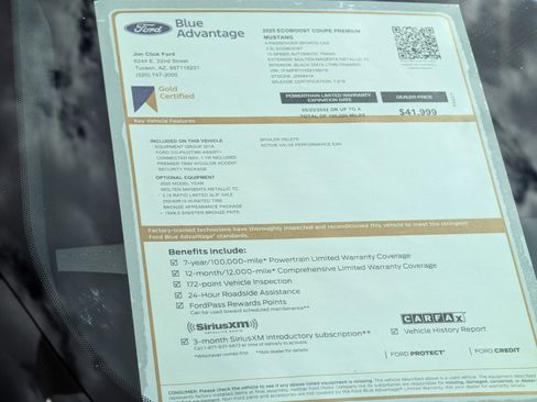 Certified 2025 Ford Mustang Premium RWD image 13