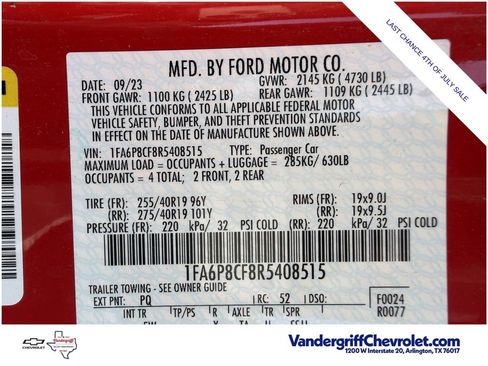 Used 2024 Ford Mustang GT Premium w/ GT Performance Package RWD image 30