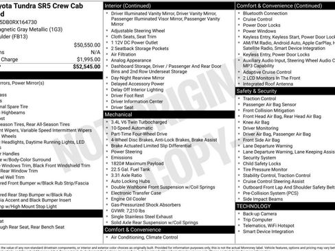 Used 2024 Toyota Tundra SR5 AWD/4WD image 16
