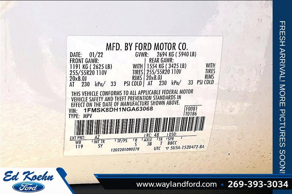 Certified 2022 Ford Explorer XLT w/ Equipment Group 202A AWD/4WD image 34