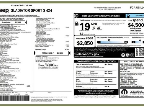 Used 2024 Jeep Gladiator Sport AWD/4WD image 4
