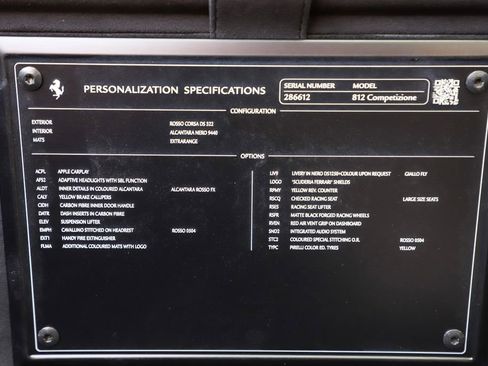 Certified 2023 Ferrari 812 Competizione image 6