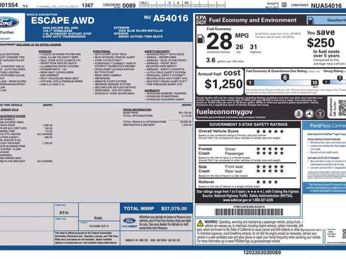 Used 2022 Ford Escape SEL w/ Technology Package AWD/4WD image 33
