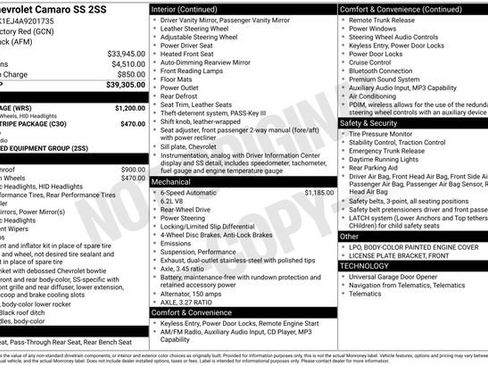 Used 2010 Chevrolet Camaro SS w/ RS Package RWD image 11