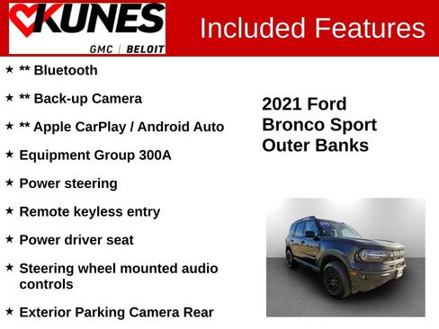Used 2021 Ford Bronco Sport Outer Banks w/ Outer Banks Package image 2