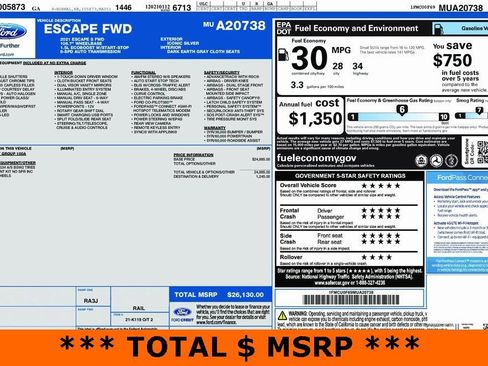 Used 2021 Ford Escape S FWD image 47