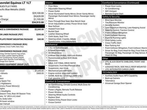 Certified 2020 Chevrolet Equinox LT AWD/4WD image 36