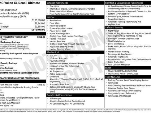 Used 2025 GMC Yukon XL Denali Ultimate AWD/4WD image 3